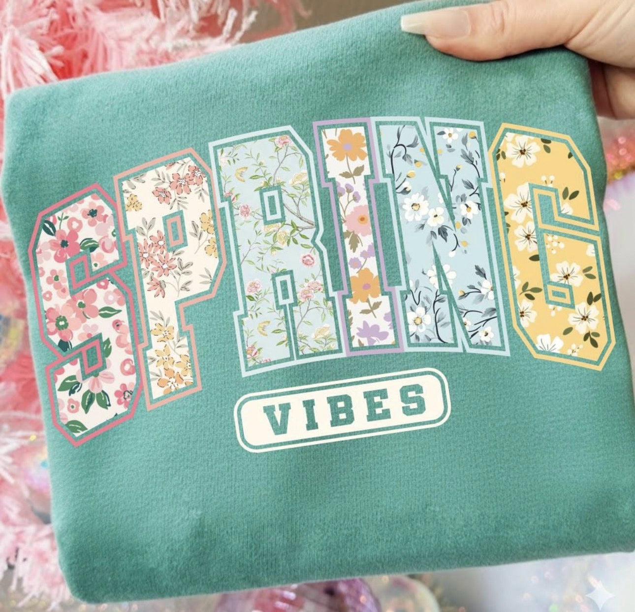 Spring Vibes in Floral Graphic Shirt