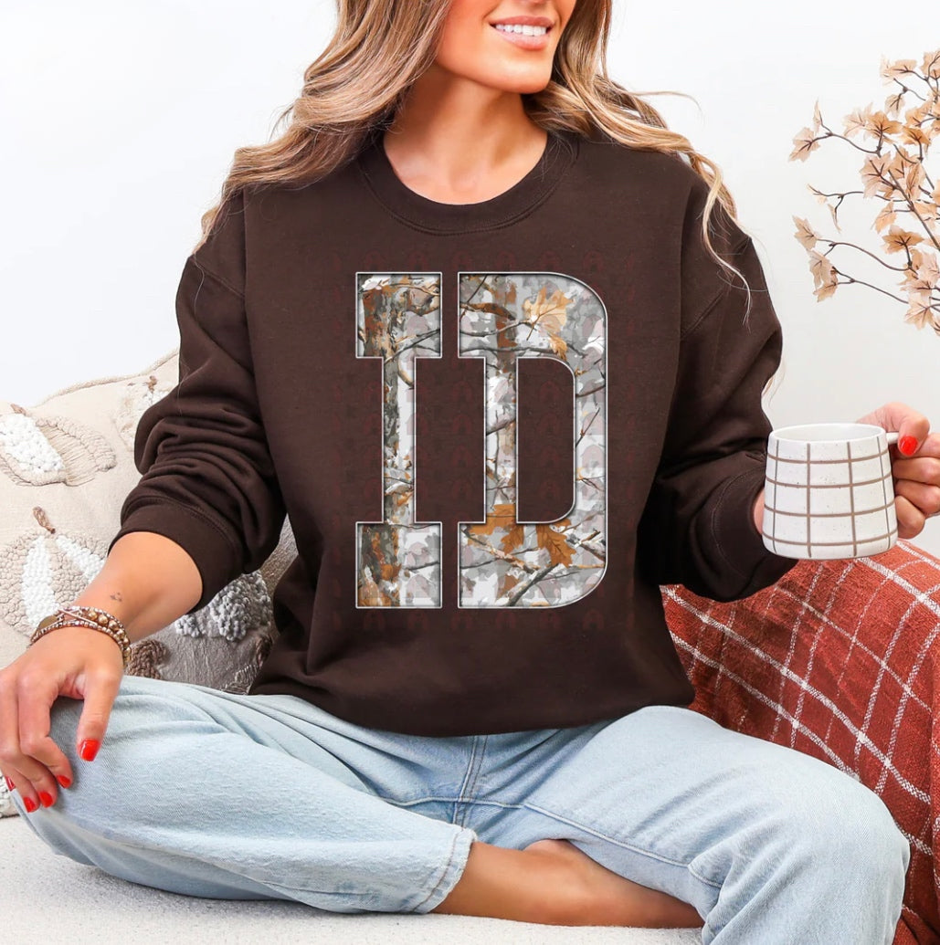 ID Gray Camo States Graphic Shirt