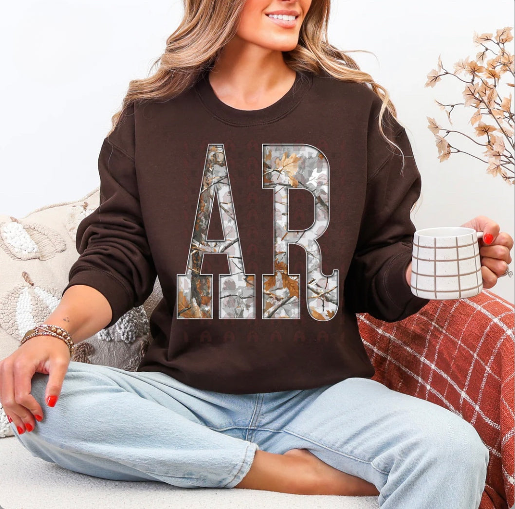 AR Gray Camo States Graphic Shirt