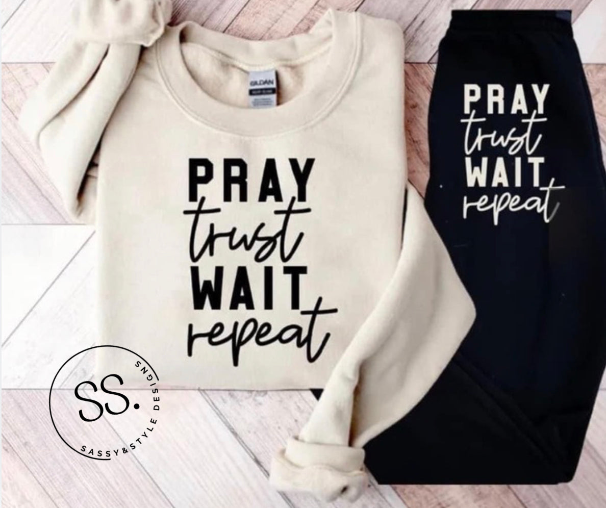 Pray Trust Wait & Repeat Lounge Set