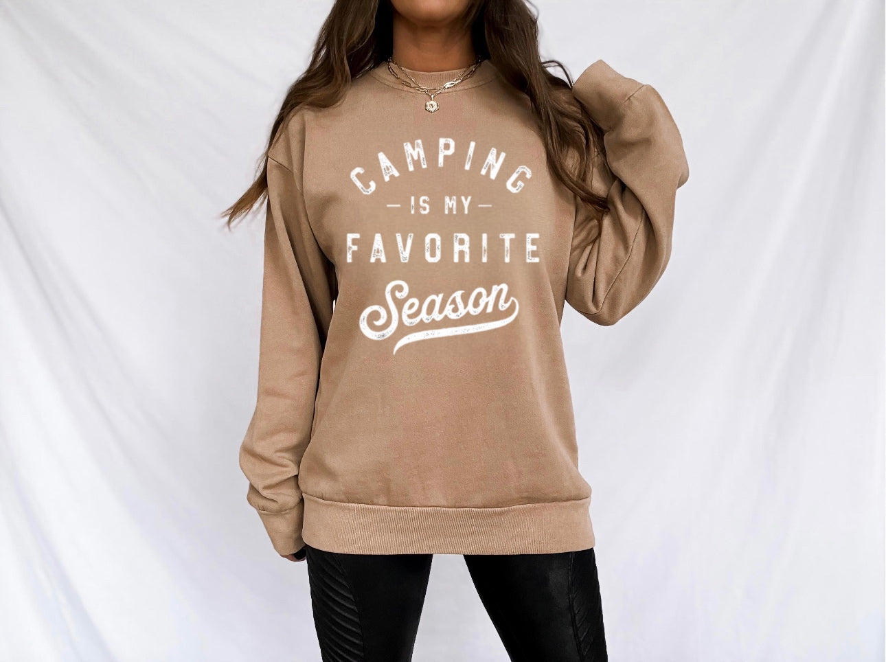 Camping is My Favorite Season Premium Pullover Crew