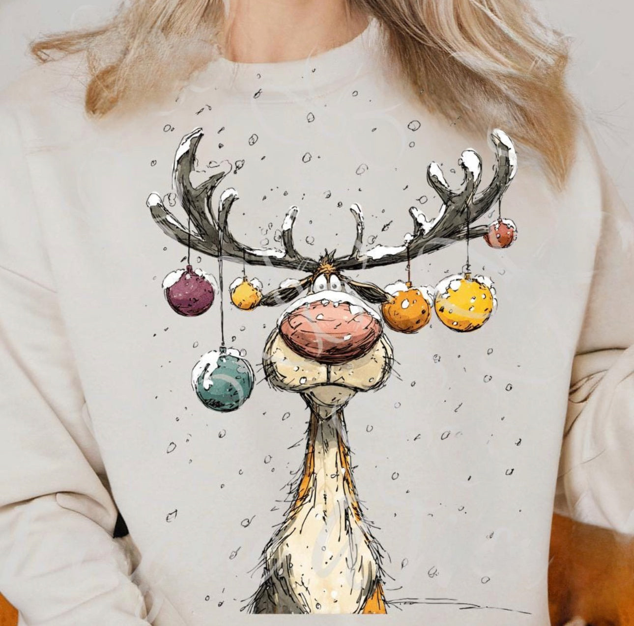 Funny Reindeer Holiday Graphic Shirt