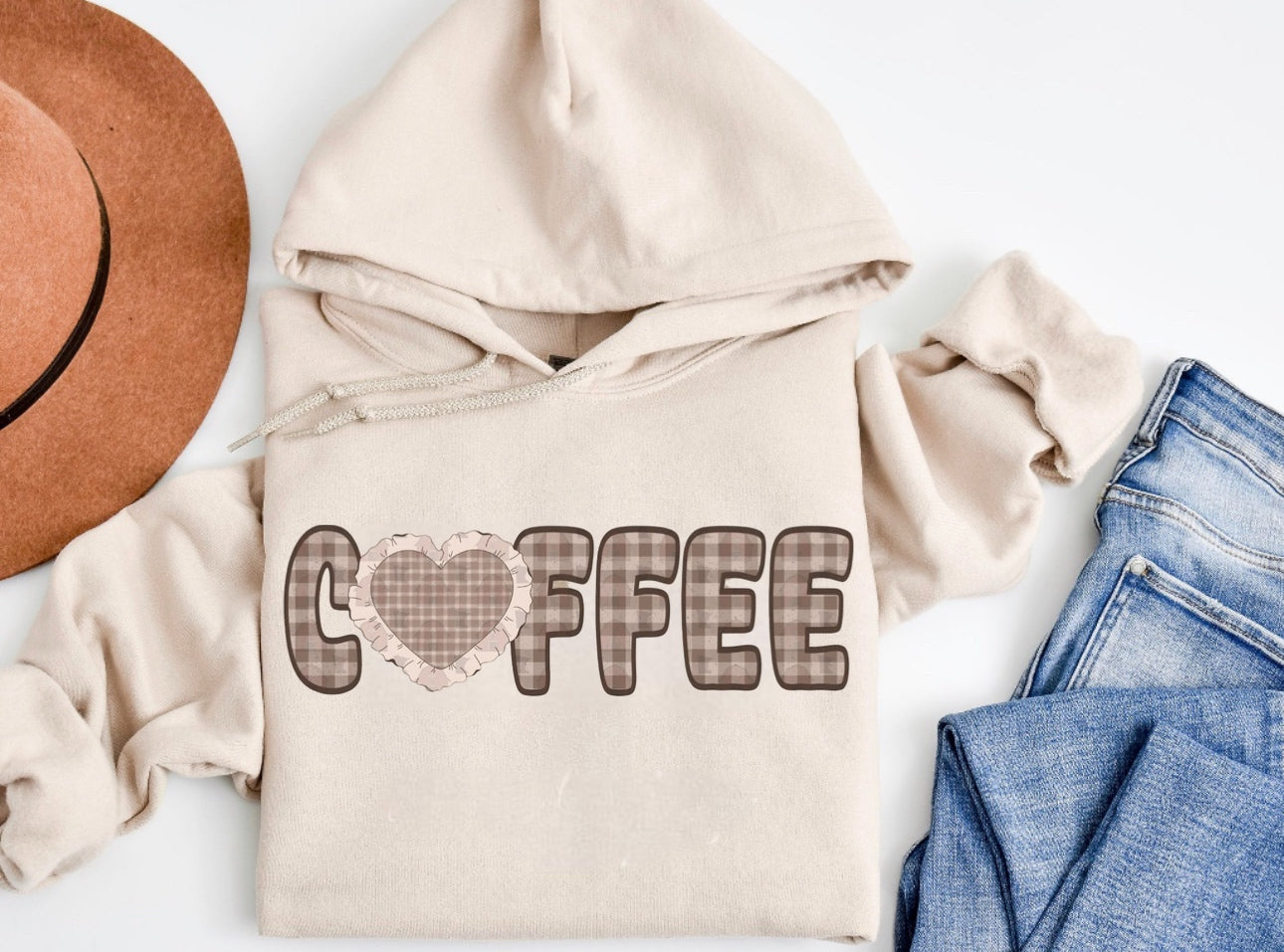 Plaid Coffee Graphic Shirt