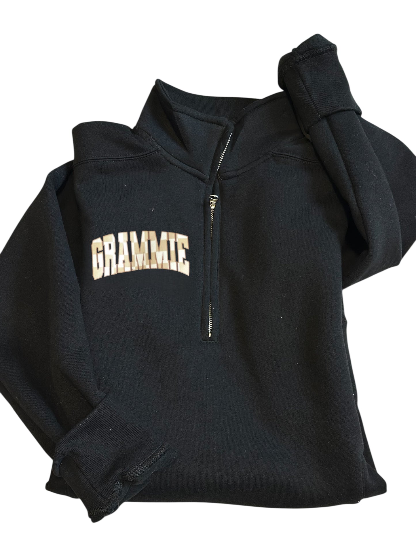 Custom Checkered Name Quarter Zip