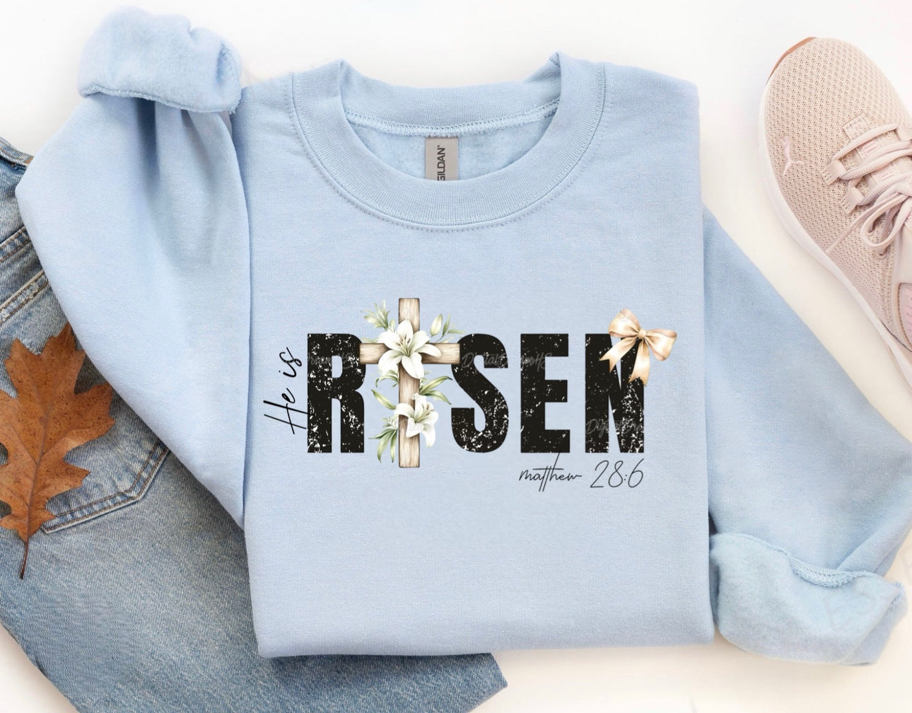 Cross He is Risen Graphic Shirt