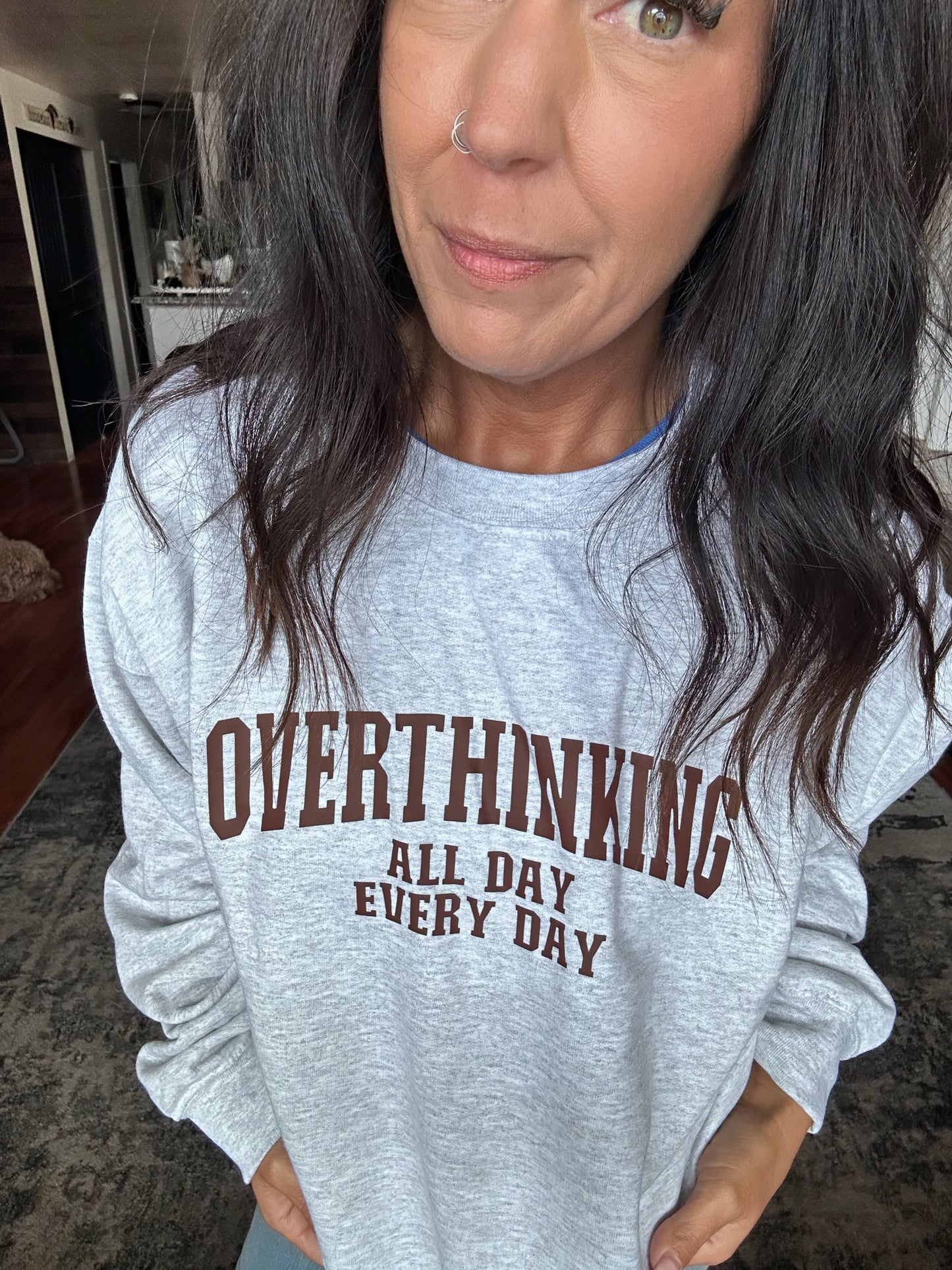 Overthinking Graphic Crewneck