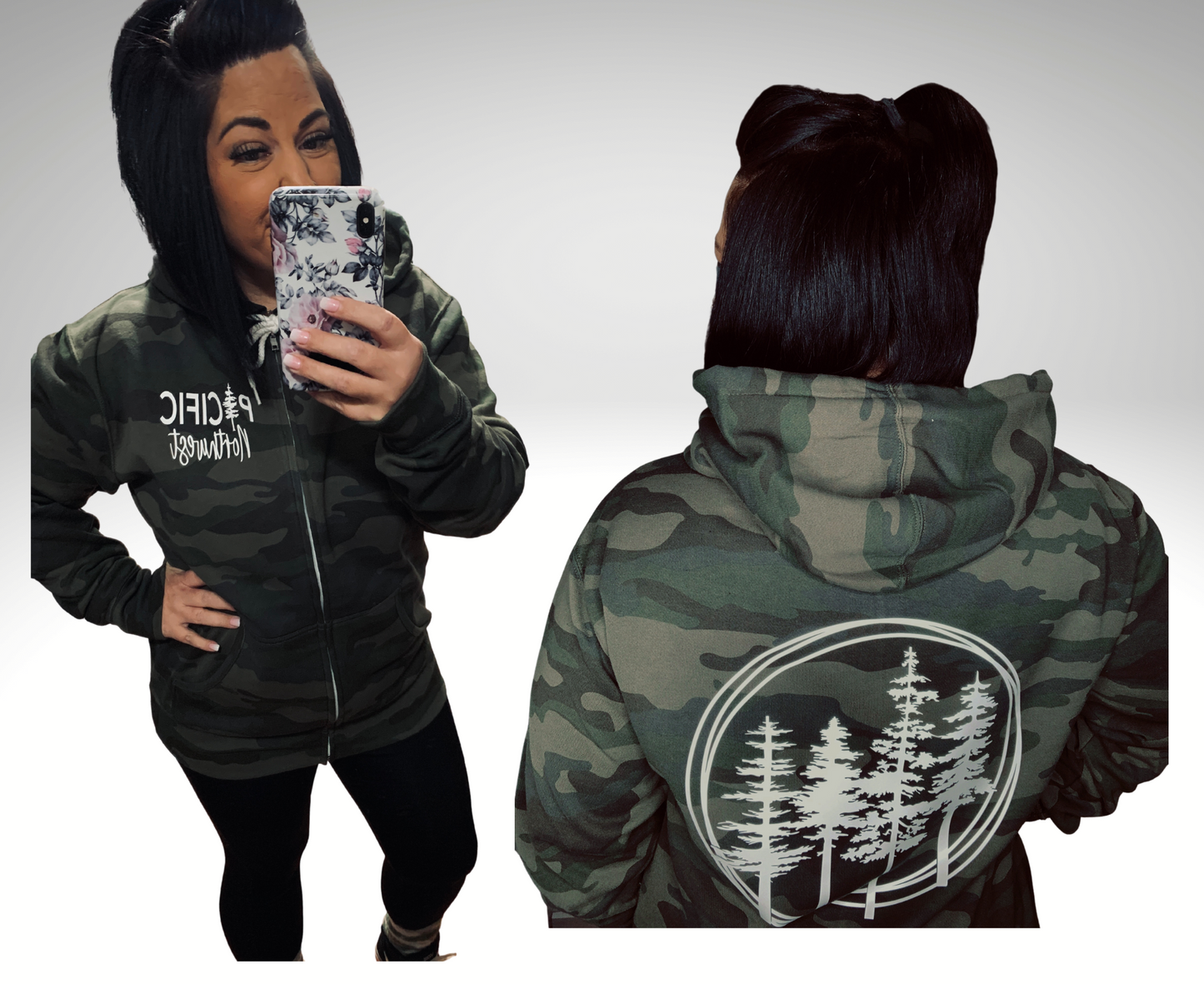 Exclusive PNW Tree Zip Up