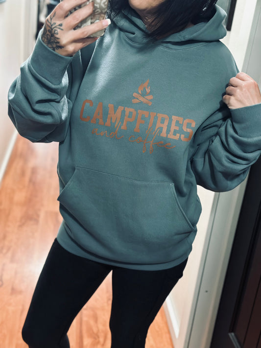 Campfire & Coffee Hoodie Sweatshirt