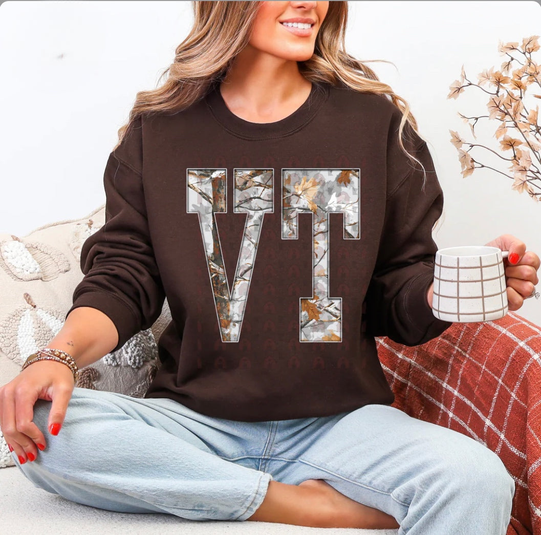 VT Gray Camo States Graphic Shirt