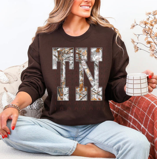 TN Gray Camo States Graphic Shirt