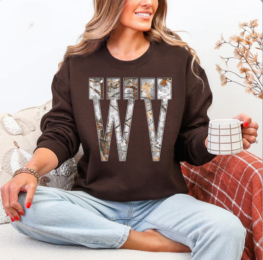 WV Gray Camo States Graphic Shirt