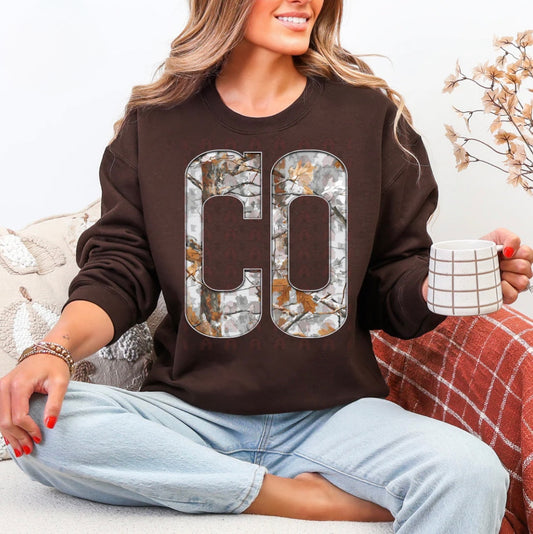 CO Gray Camo States Graphic Shirt