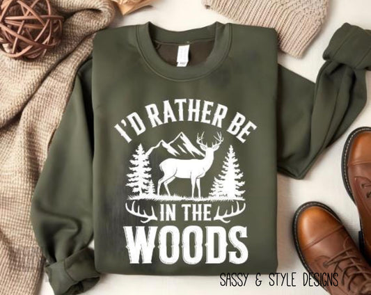 I’d Rather Be In The Woods Graphic Shirt
