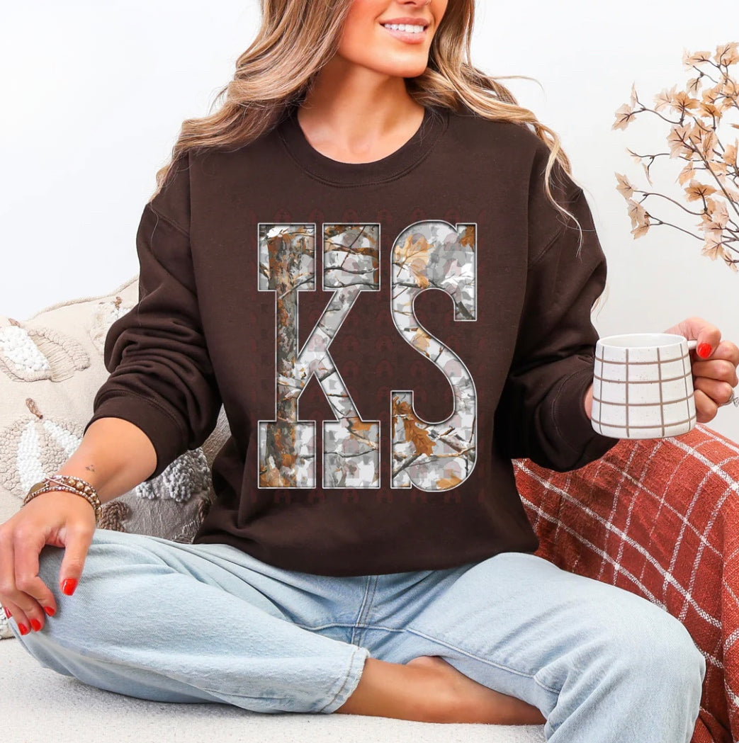 KS Gray Camo States Graphic Shirt