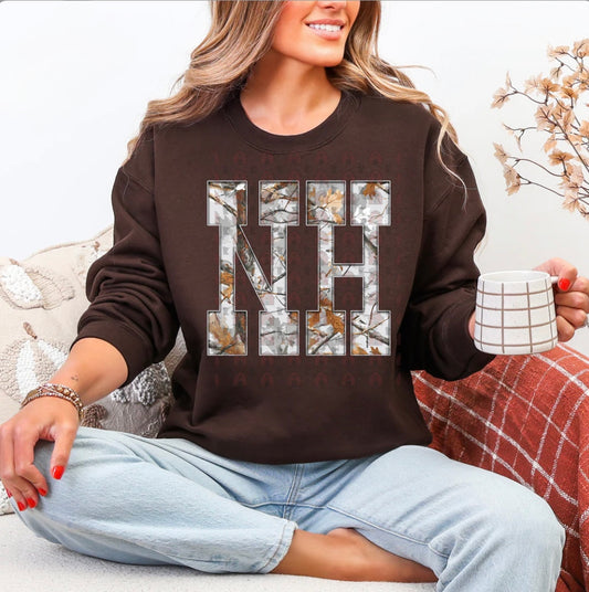 NH Gray Camo States Graphic Shirt