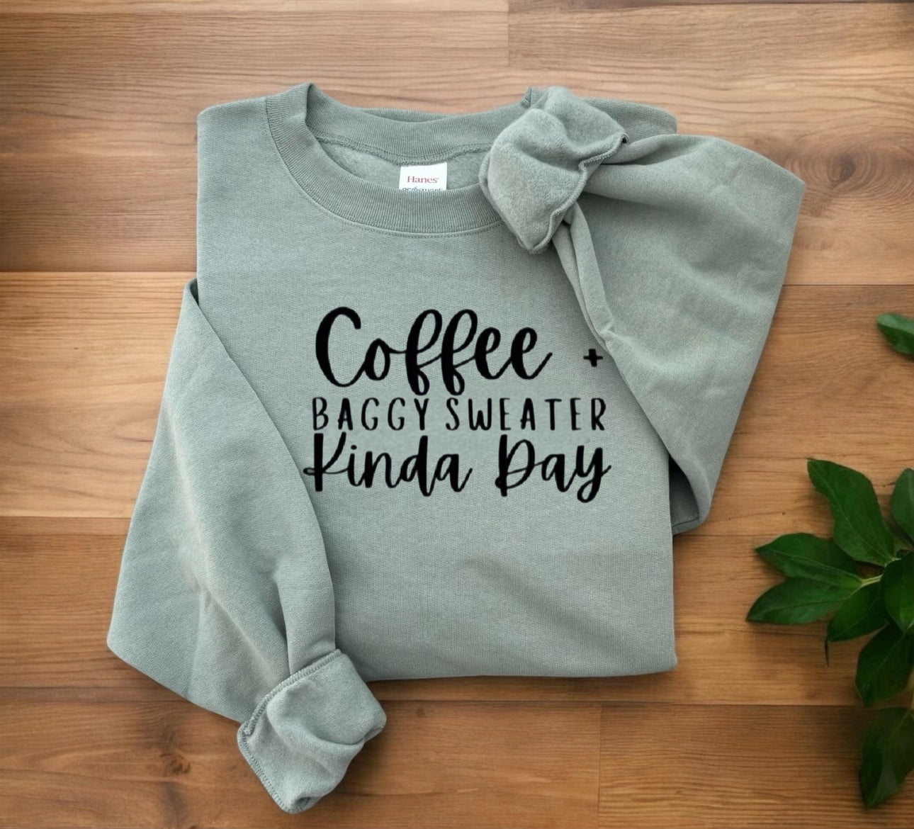 Coffee + Baggy Sweater Graphic Shirt