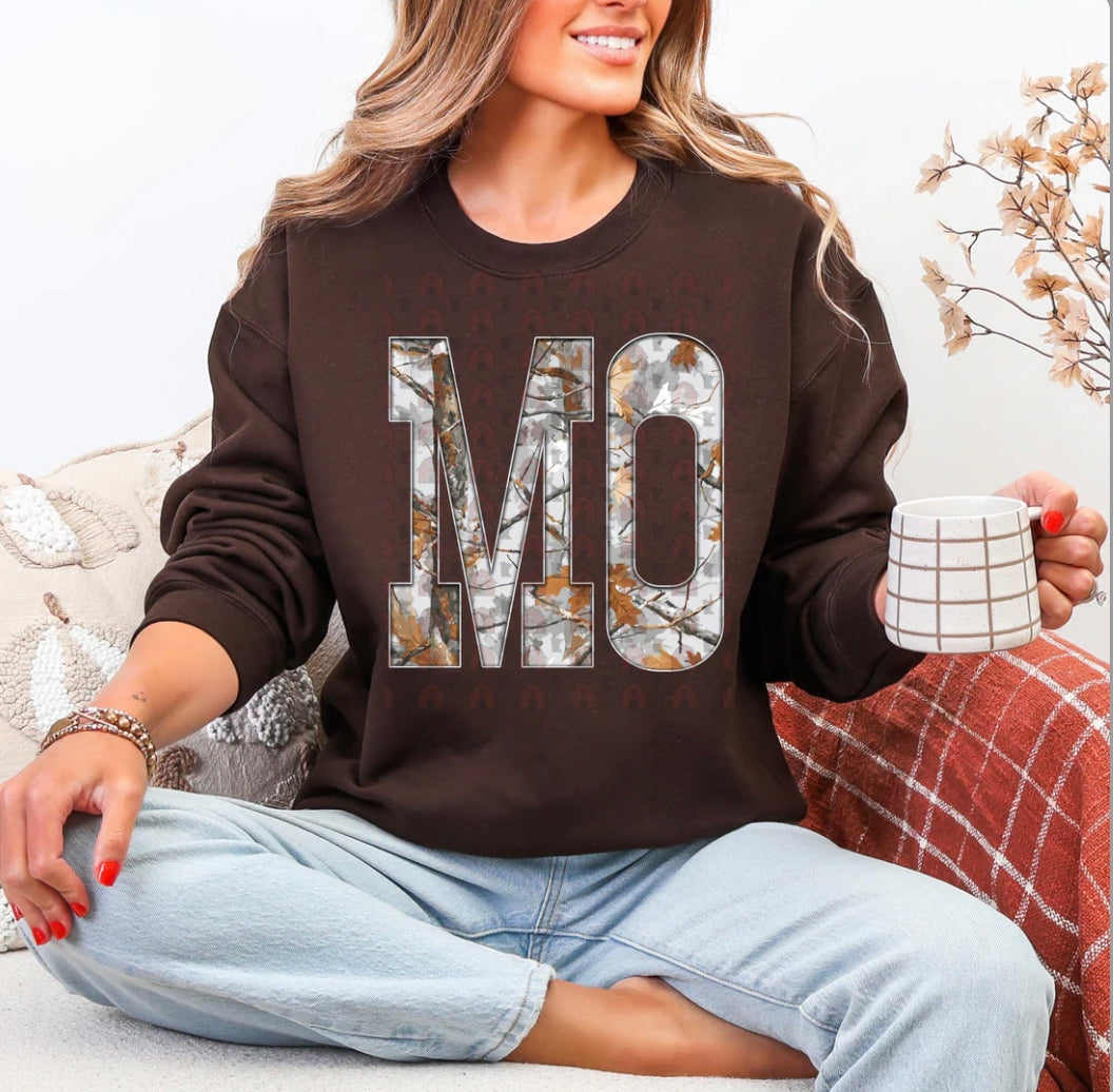 MO Gray Camo States Graphic Shirt