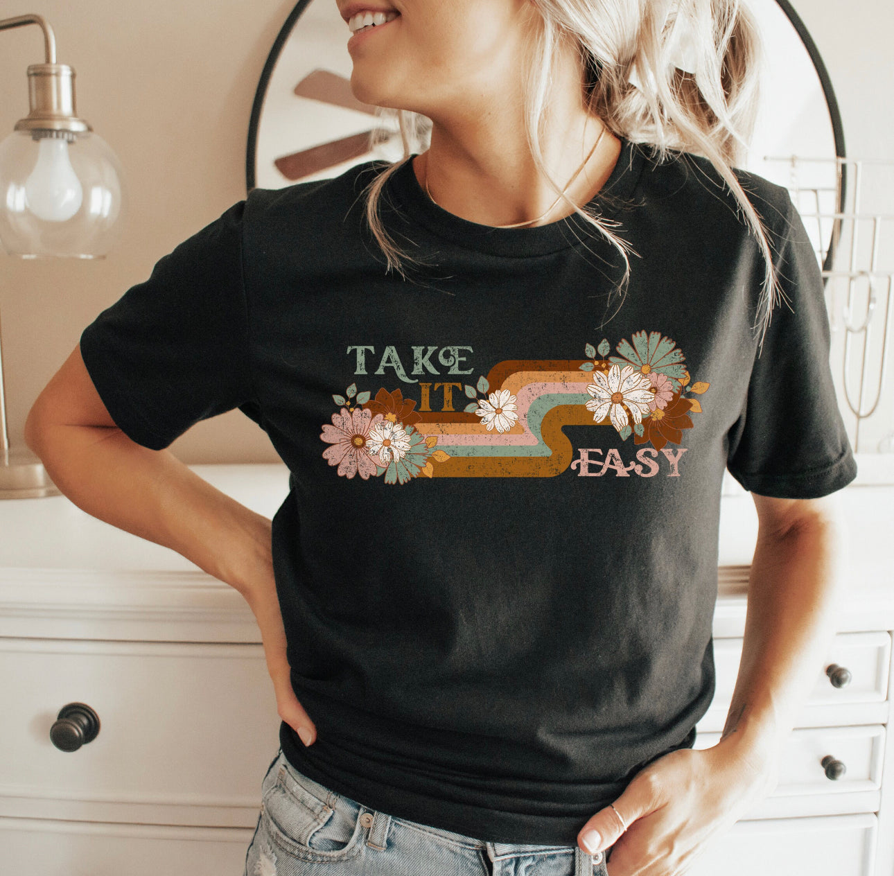 Floral Take It Easy Graphic Shirt
