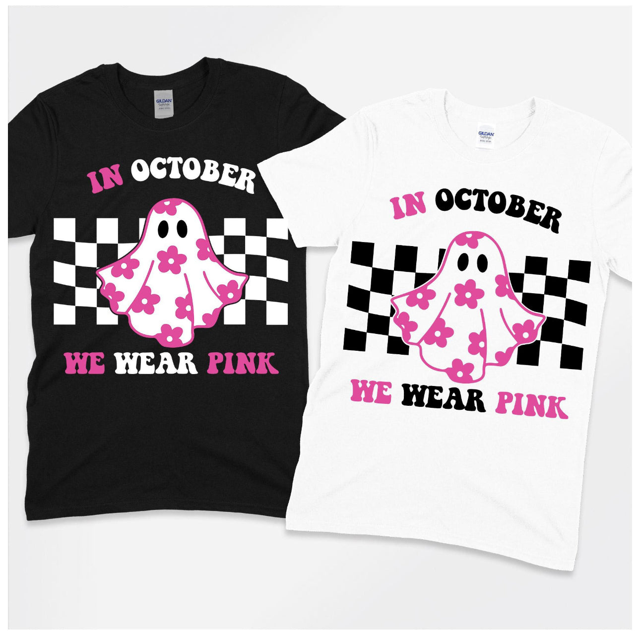 In October We Wear Pink Ghost Graphic Shirt