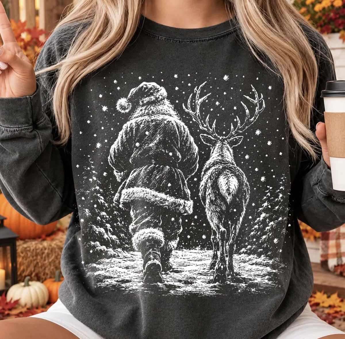 Vintage Santa Graphic Shirt