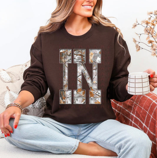 IN Gray Camo States Graphic Shirt