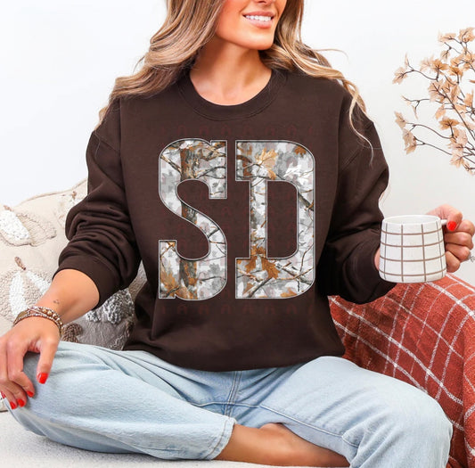 SD Gray Camo States Graphic Shirt