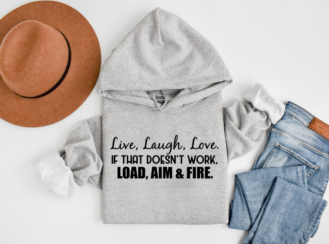 Load Aim & Fire Graphic Crewneck Sweatshirt