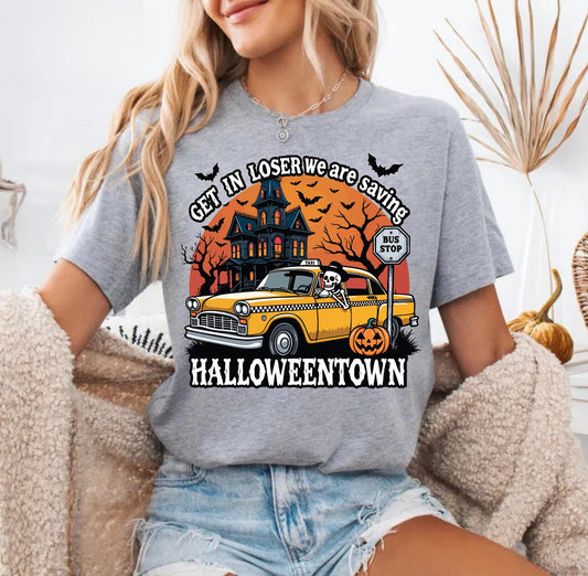 Get in Loser We’re Saving Halloween Graphic Shirt