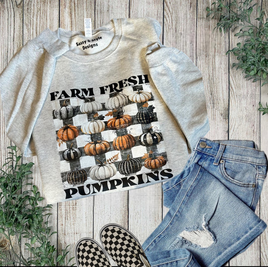 Farm Fresh Pumpkins Graphic Sweatshirt