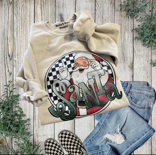 Retro Santa Graphic Sweatshirt