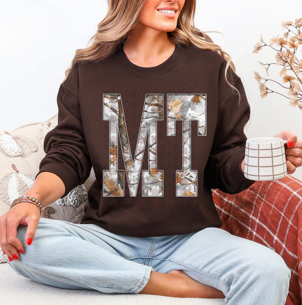 MT  Gray Camo States Graphic Shirt