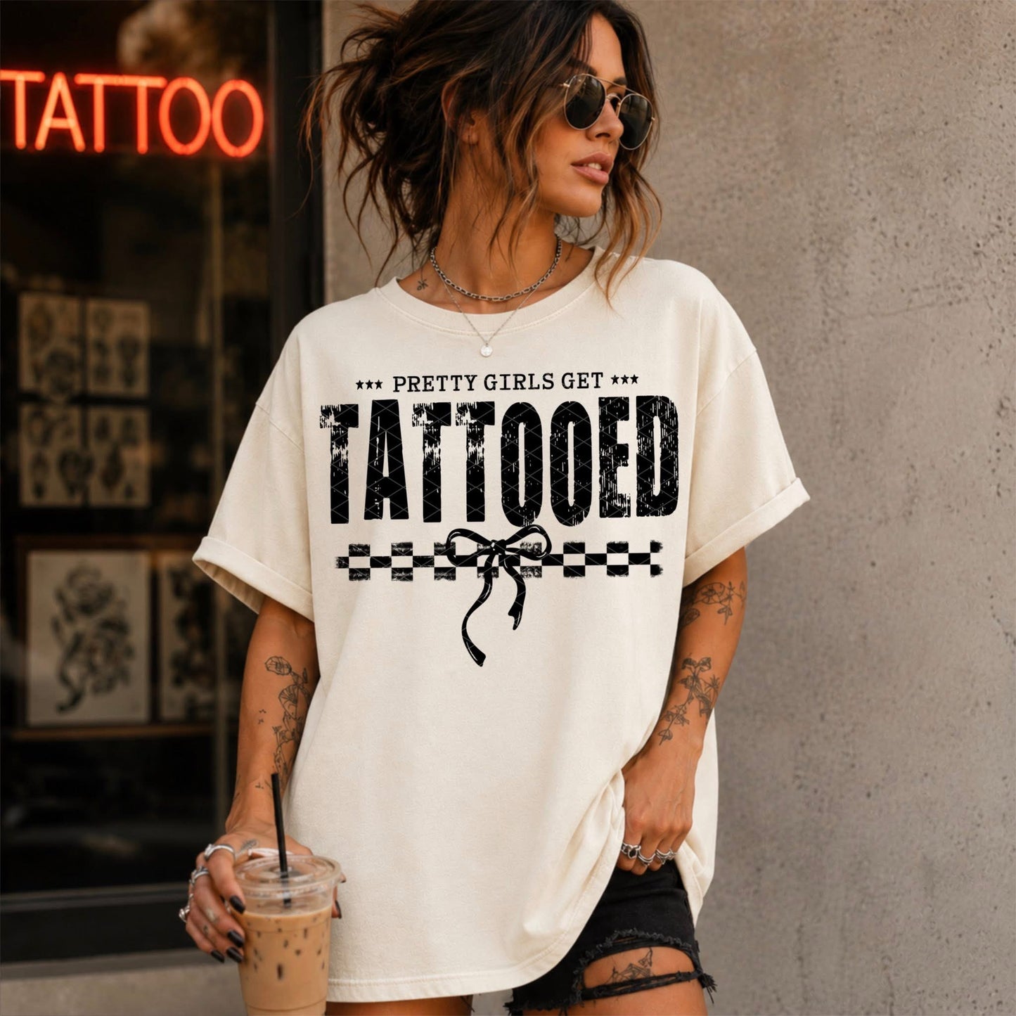 Pretty Girls Get Tattooed Graphic Shirt