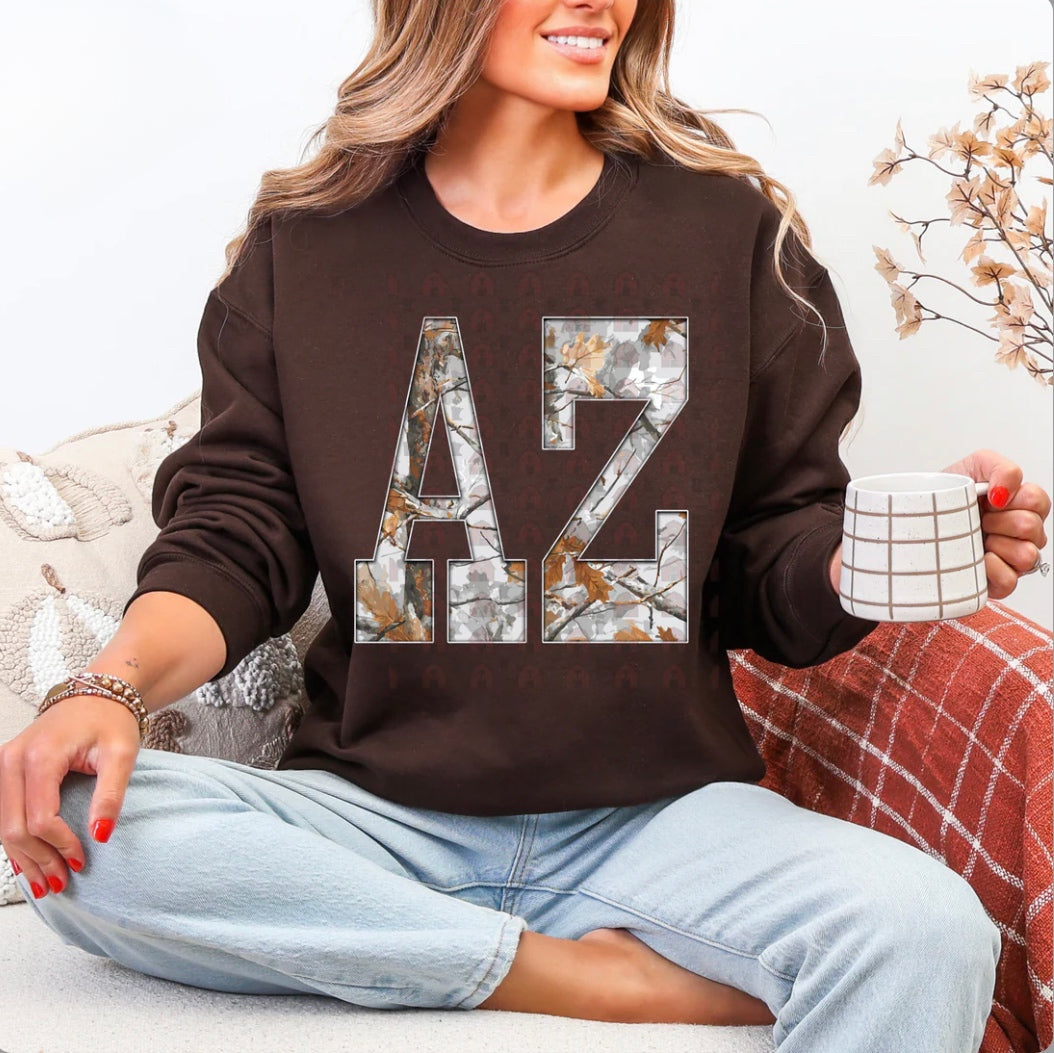 AZ Gray Camo States Graphic Shirt