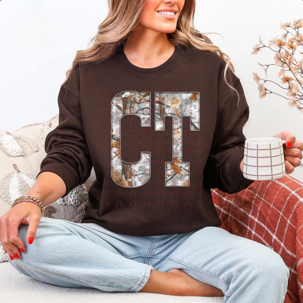 CT Gray Camo States Graphic Shirt