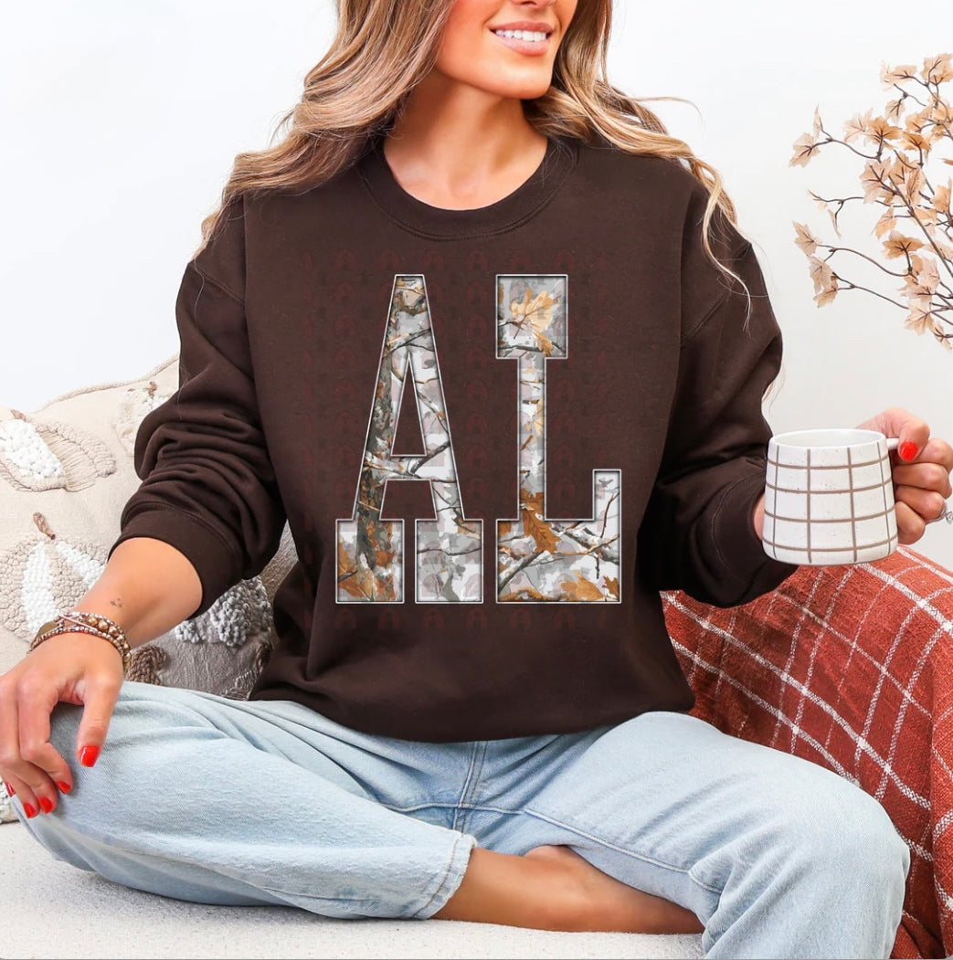 AL Gray Camo States Graphic Shirt