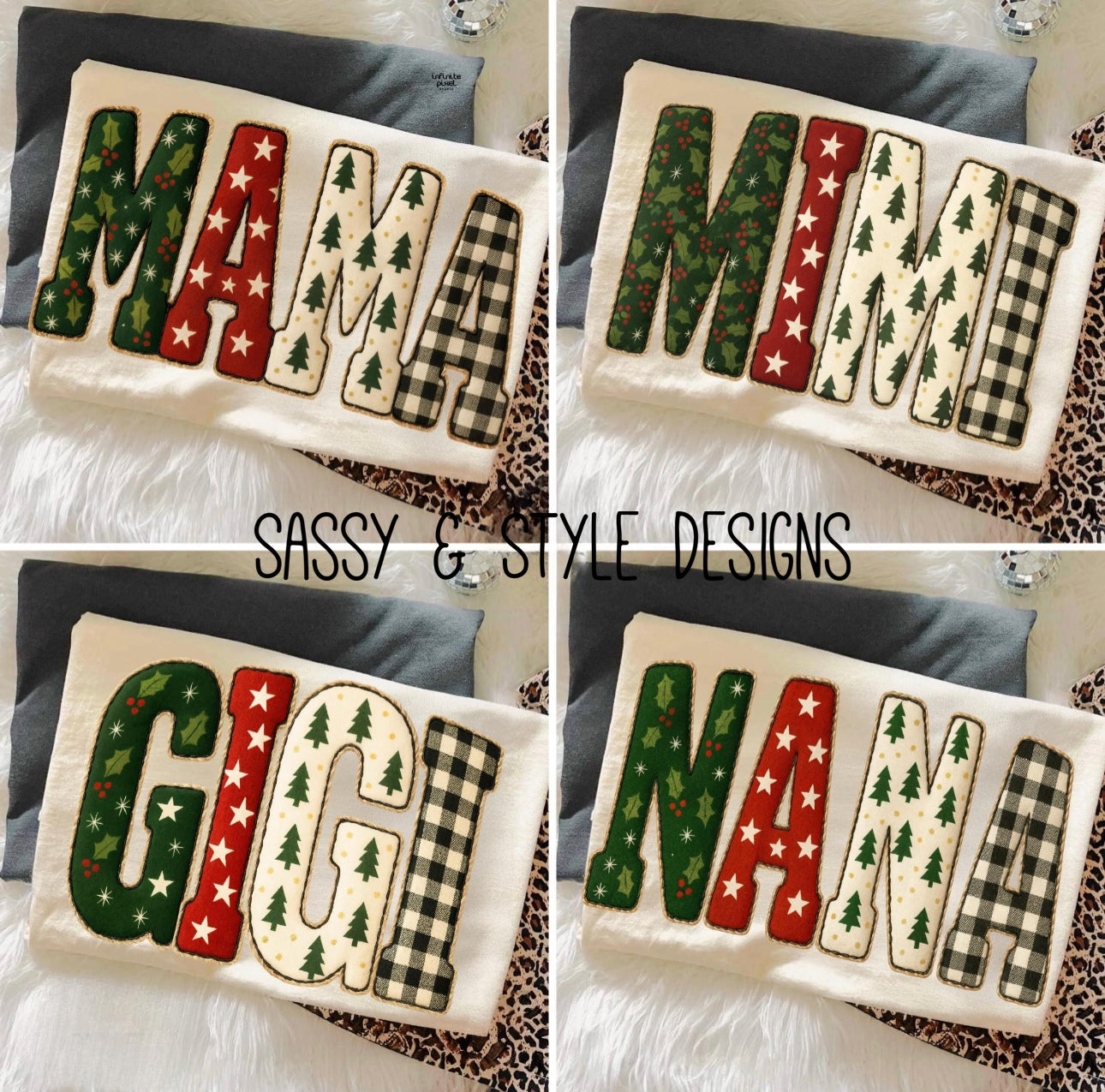 Christmas Name Design Graphic Shirt