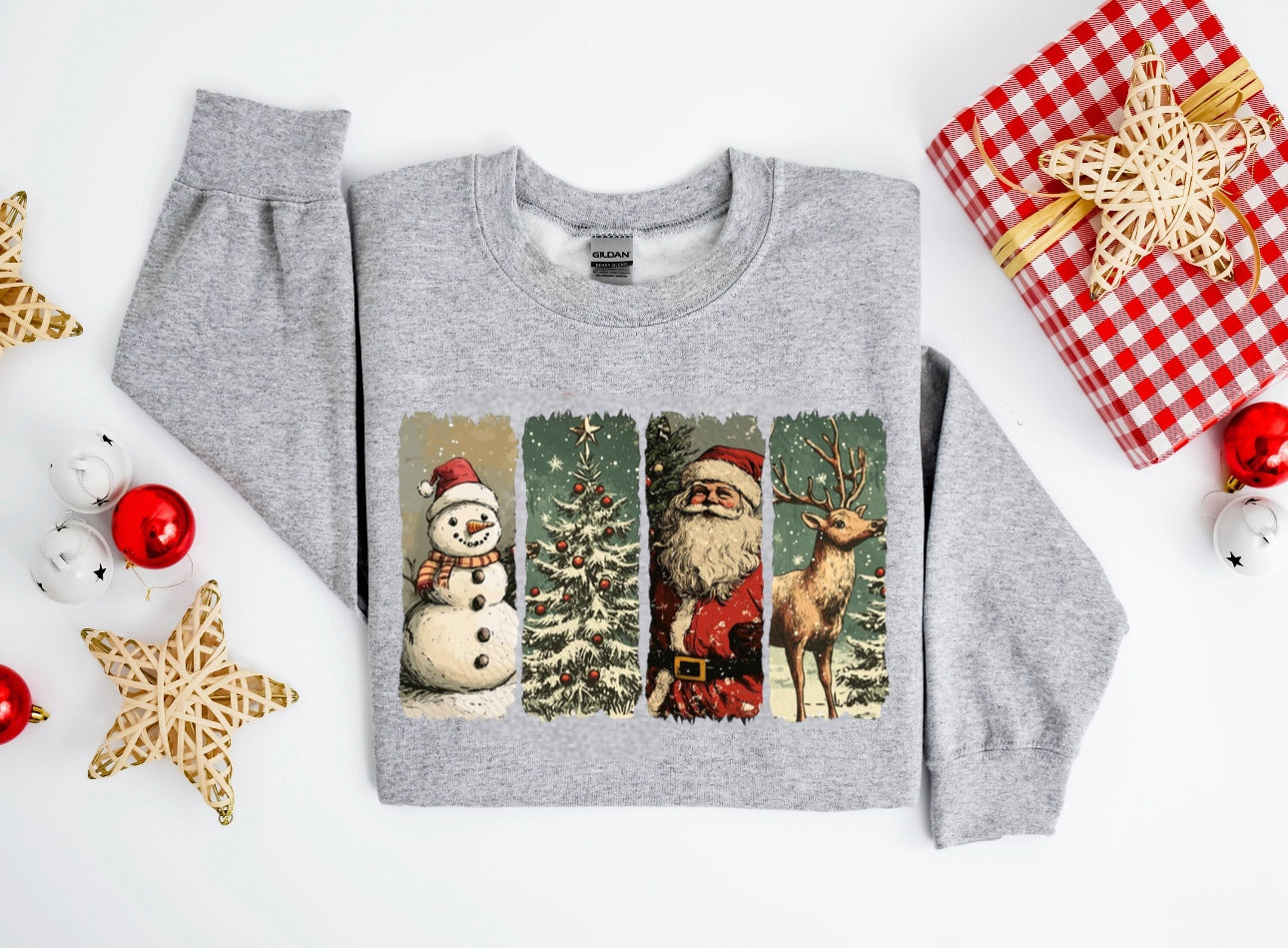 Retro Vintage Christmas Graphic Shirt