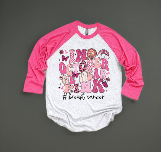 Retro Breast Cancer Baseball Graphic Shirt