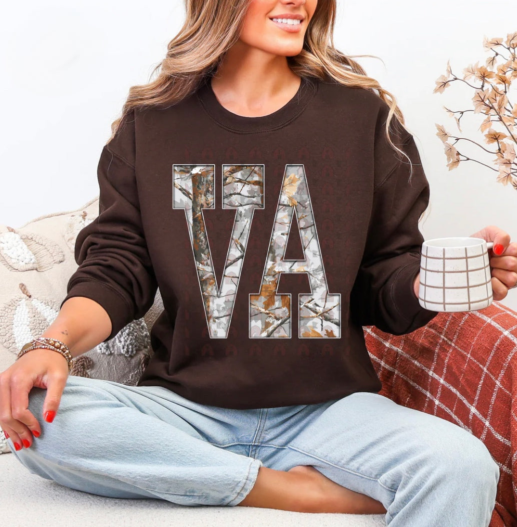 VA Gray Camo States Graphic Shirt