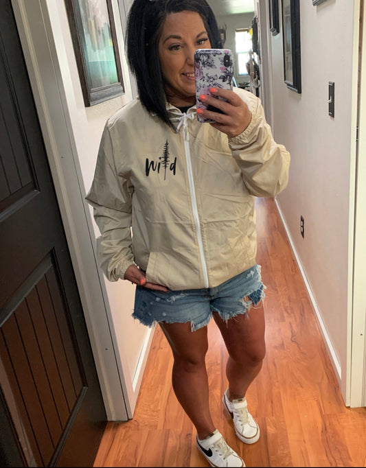 Tan WILD Windbreaker