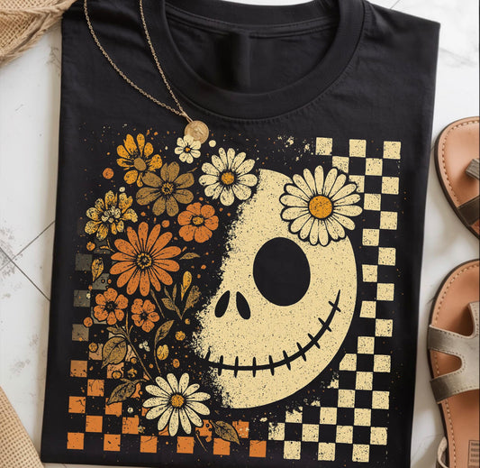 Retro Fall Skelly Graphic Shirt