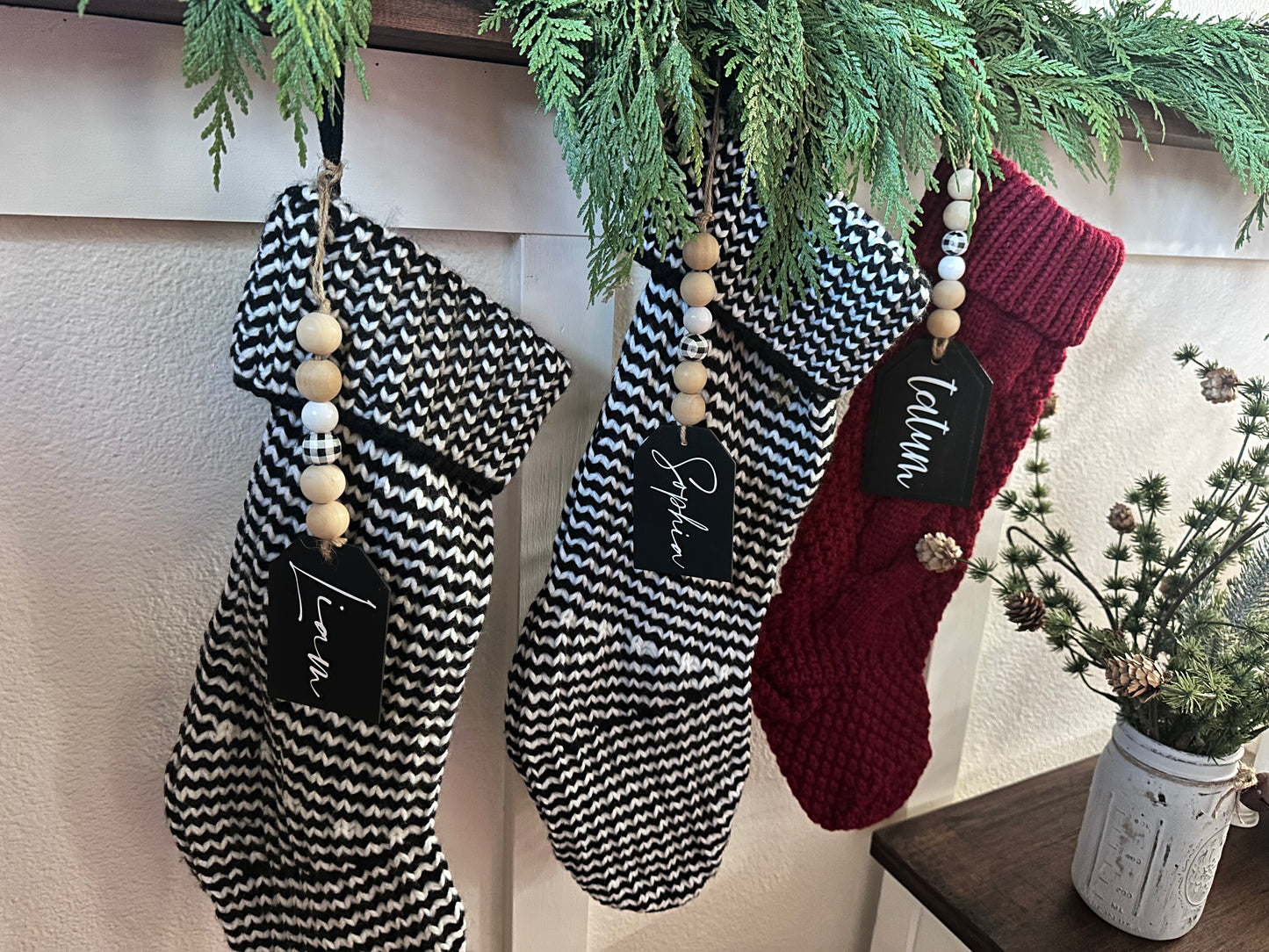 Stocking personalized Name Tags