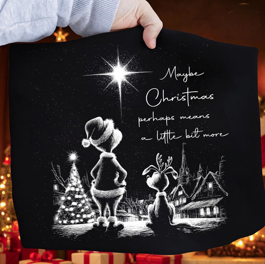 Means A Lil Bit More Christmas Graphic Shirt