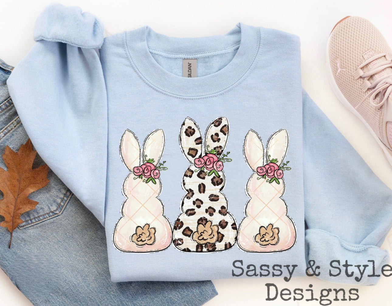 Easter Bunny Trio Graphic Sweatshirt