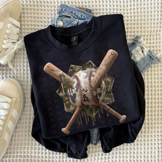 Camo Baseball Graphic Shirt