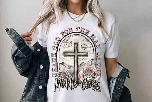 Man on The Middle Cross Graphic Shirt