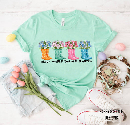 Bloom Where You Are Planted Graphic T-Shirt