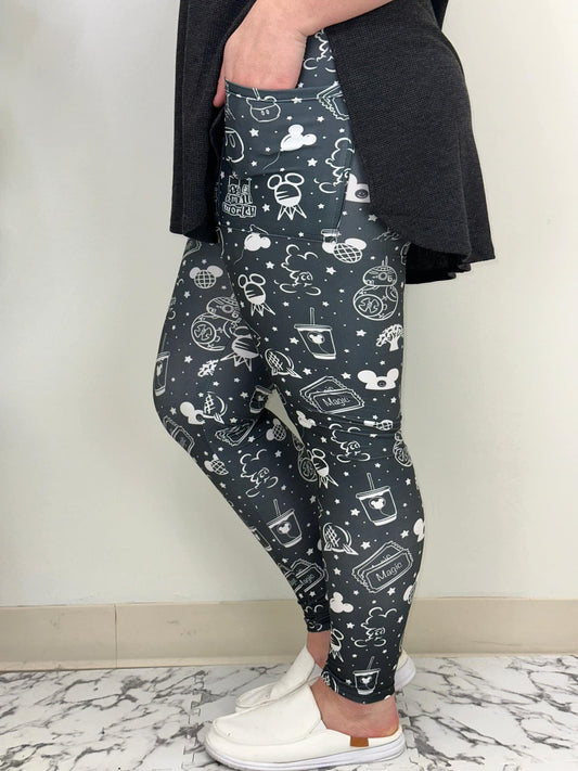 Black Magic Capri Leggings w/Pocket