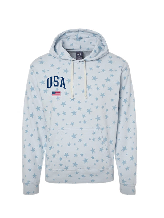 Chambray Stars USA Hoodie