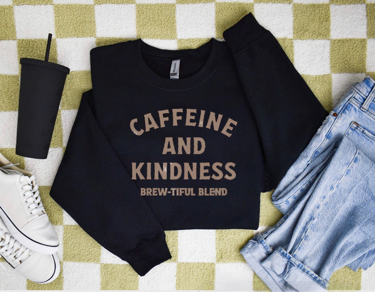 Caffeine & Kindness Graphic Shirt